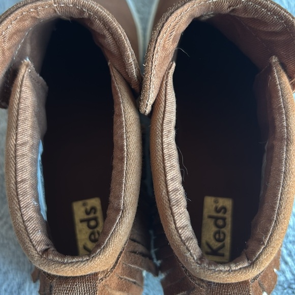 Keds Fringe Zip Bootie in Brown Suede Size 7 EUC - Picture 5 of 8